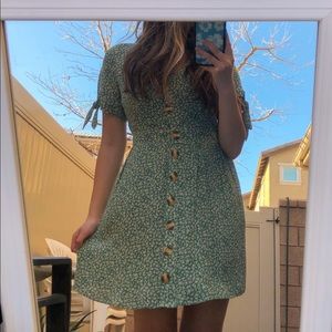 Green Floral Dress